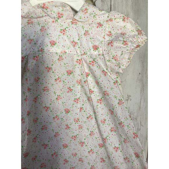 Dior Baby White Floral Print & Logo Dress 100% Cotton Infant Girl Size 6M - Picture 2 of 9